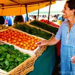 로컬푸드를 활용한 스무디 레시피 - **Prompt:** A vibrant, sun-drenched scene at a traditional Spanish farmers' market. A cheerful Spani...